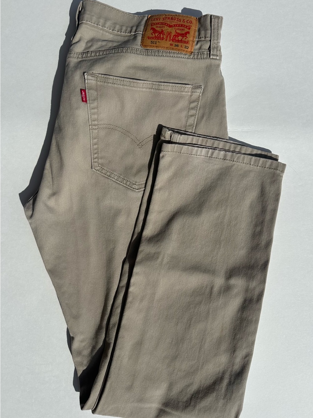 Levi's 511 Slim Fit Chino Pants Khaki Tan W36 L32